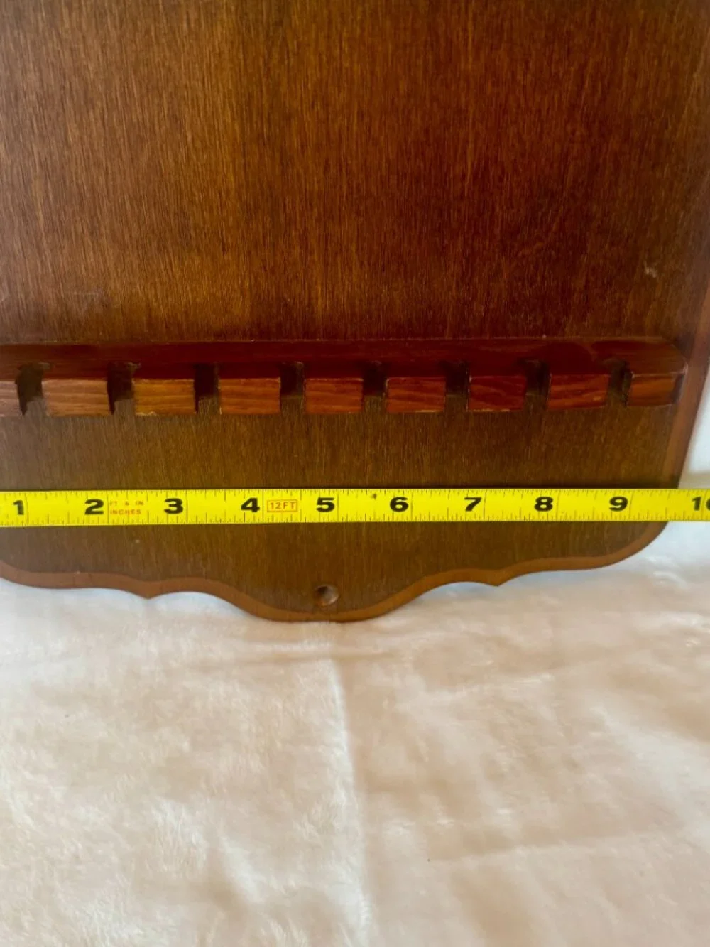 1960s Wood Souvenir Spoon Rack Grist Mill Motif Wall Mount Holds 16 Spoons Vtg